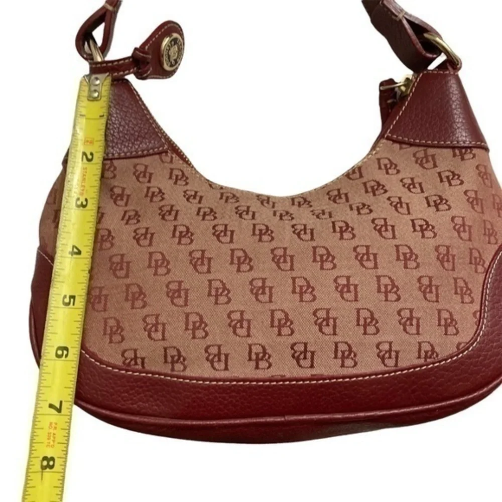 Dooney and Bourke red signature db hobo bag